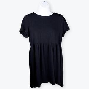 LA Hearts Women Black Knit Baby Doll Mini Tops M